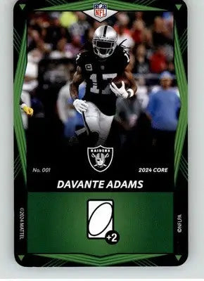 Davante Adams - 2024 UNO Elite Core Edition - Green - #001 - Football - Football Card Single
