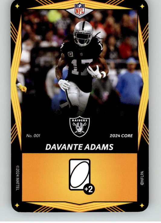 Davante Adams - 2024 UNO Elite Core Edition - Yellow - #001 - Football - Football Card Single