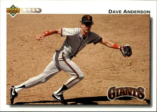 Dave Anderson 1992 Upper Deck MLB #290 Baseball Card San Francisco Giants - Baseball Card Single