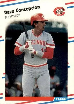 Dave Concepcion - 1988 Fleer - #229 - Baseball - Baseball Card Single