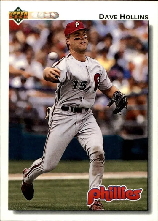 Dave Hollins 1992 Upper Deck MLB #586 Baseball Card Philadelphia Phillies - Baseball Card Single