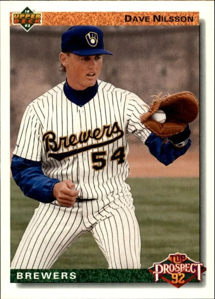 Dave Nilsson 1992 Upper Deck MLB #57 Baseball Card Milwaukee Brewers - Baseball Card Single