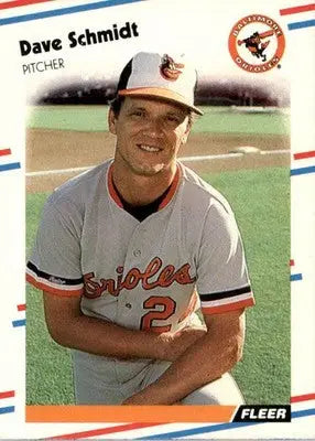 Dave Schmidt - 1988 Fleer - #571 - Baseball - Baseball Card Single