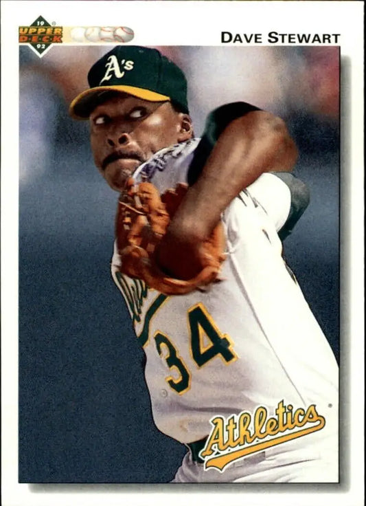 Dave Stewart 1992 Upper Deck MLB #547 Baseball Card Oakland Athletics - Baseball Card Single