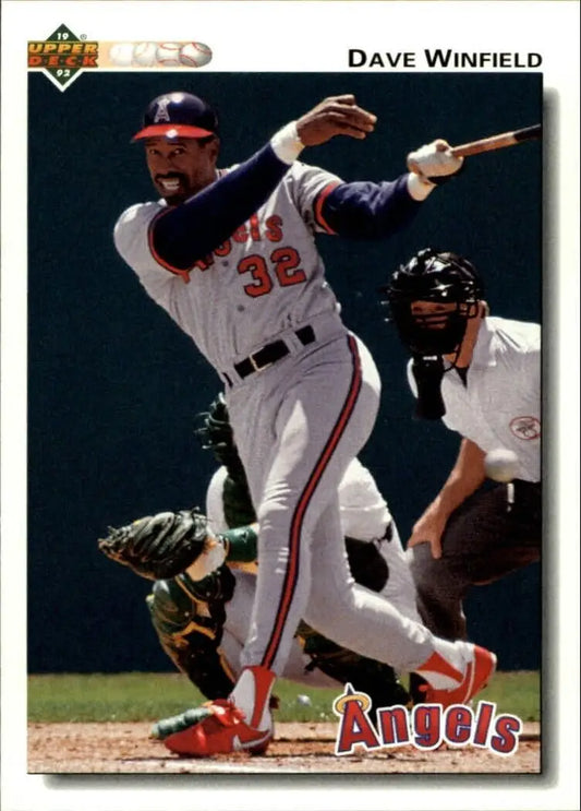 Dave Winfield 1992 Upper Deck MLB #222 Baseball Card California Angels - Baseball Card Single