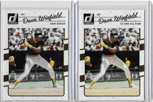 Dave Winfield 2017 Donruss Base & 12-Time All-Star VAR Lot. L-2 - 2017 Donruss Dave Winfield Base & Varition.