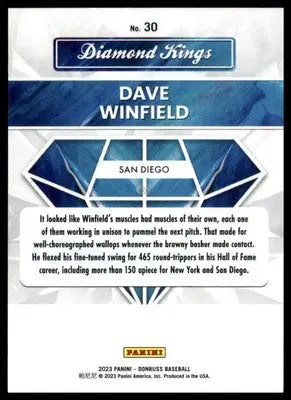 Dave Winfield 2023 Donruss Diamond Kings #30 San Diego Padres - Baseball Card Single