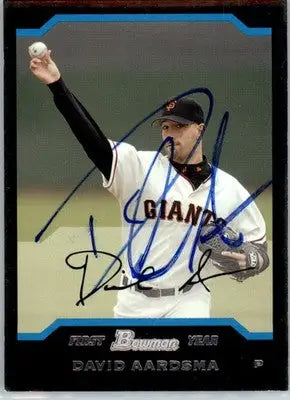 David Aardsma - 2004 Bowman - #174 - RC,AUTO Baseball - Baseball Card Single