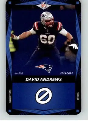 David Andrews - 2024 UNO Elite Core Edition - Blue - #008 - Football - Football Card Single