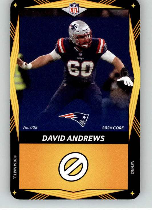 David Andrews - 2024 UNO Elite Core Edition - Yellow - #008 - Football - Football Card Single