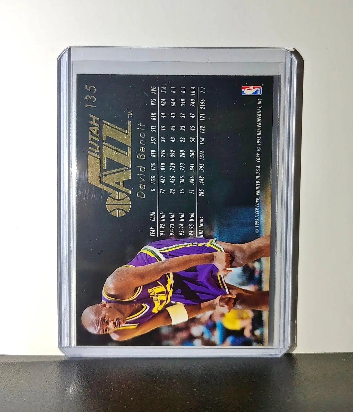 David Benoit 1995-96 Flair NBA #135 Card Utah Jazz