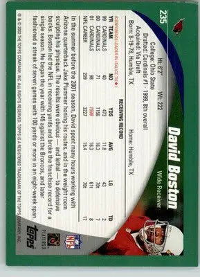 David Boston - 2002 Topps - #235 - Topps Collection Football - Football Card Single