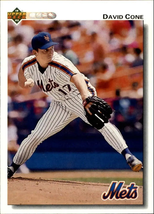 David Cone 1992 Upper Deck MLB #364 Baseball Card New York Mets - Baseball Card Single