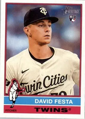 David Festa - 2025 Topps Heritage - #249 - RC Baseball - Baseball Card Single