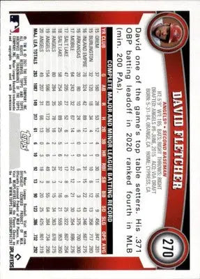 David Fletcher 2021 Topps Archives #270 Los Angeles Angels - Baseball Card Single