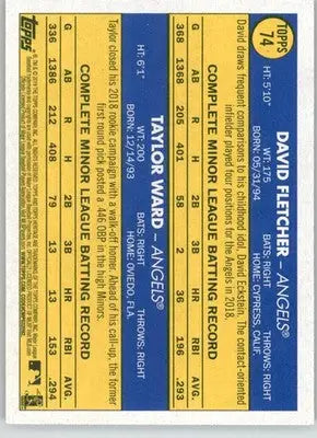 David Fletcher / Taylor Ward - 2019 Topps Heritage - #74 - RC Baseball - Baseball Card Single