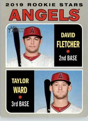David Fletcher / Taylor Ward - 2019 Topps Heritage - #74 - RC Baseball - Baseball Card Single