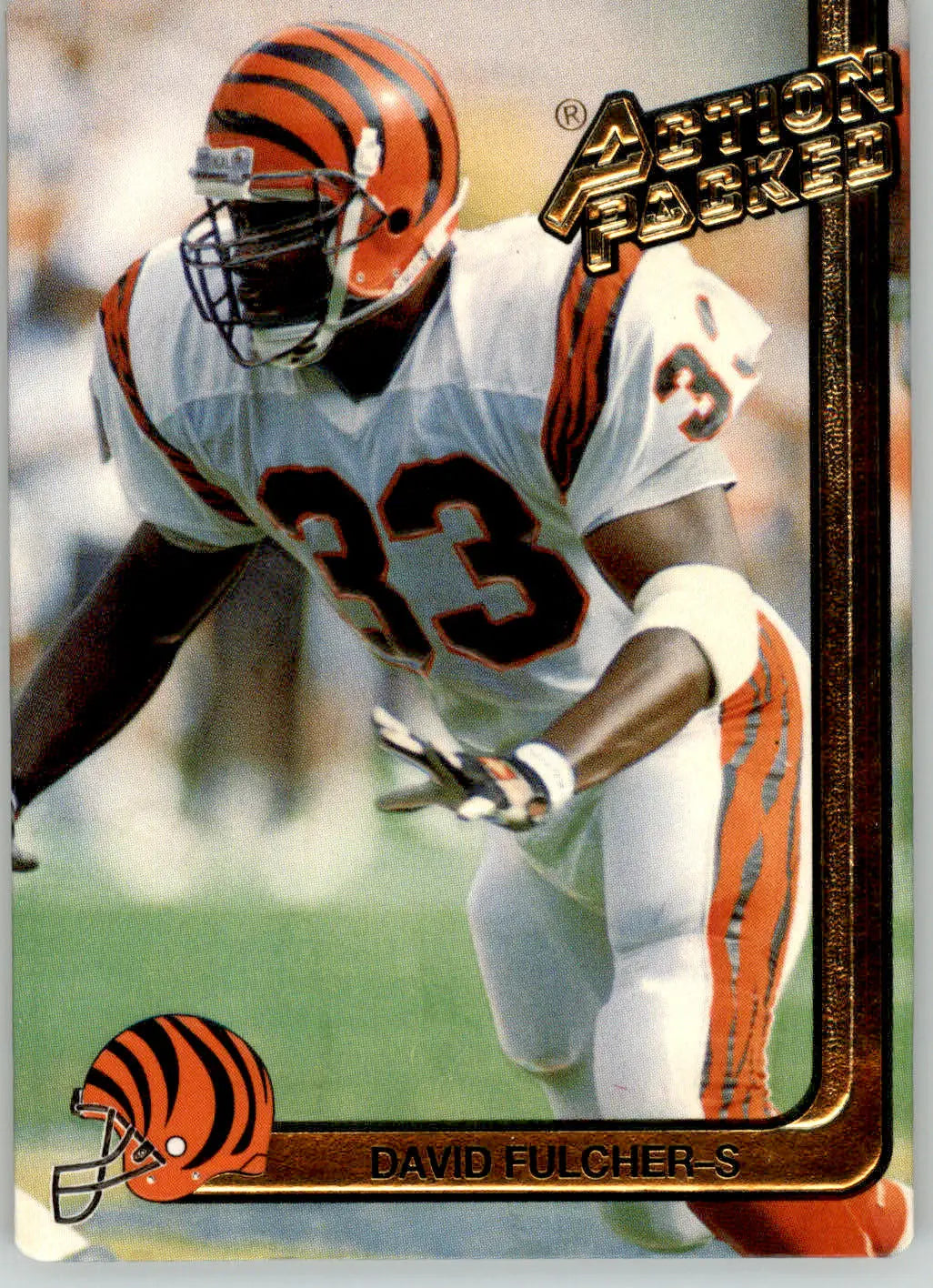 David Fulcher - 1991 Action Packed - #36 - Football - Football Card Single