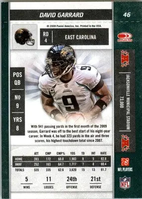 David Garrard - 2009 Playoff Contenders - #46 - Football - Football Card Single