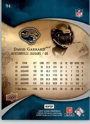 David Garrard - 2009 Upper Deck Icons - #94 - Football - Football Card Single