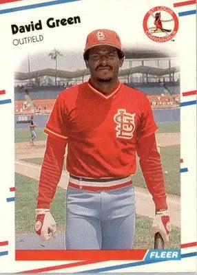 David Green - 1988 Fleer - #34 - Baseball - Baseball Card Single