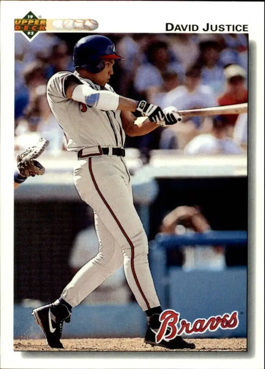 David Justice 1992 Upper Deck MLB #546 Baseball Card Atlanta Braves - Baseball Card Single