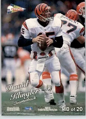 David Klingler - 1993 Pacific - #10 - Silver Prism Circular Football - Football Card Single