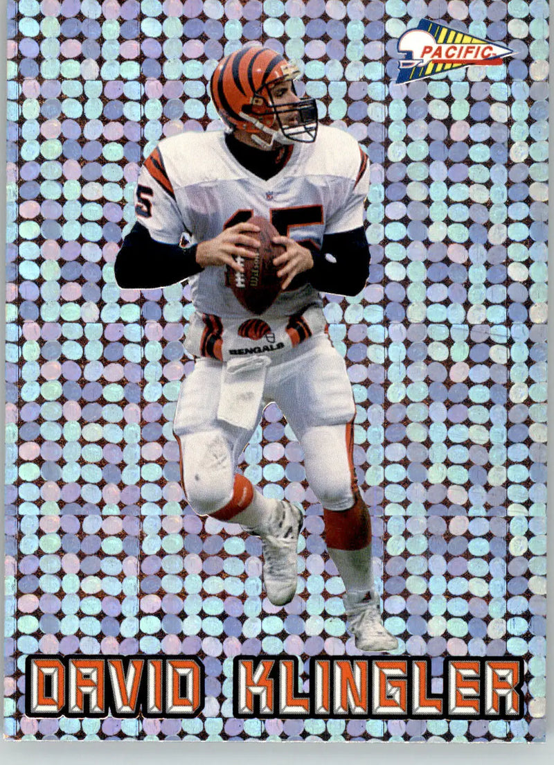 David Klingler - 1993 Pacific - #10 - Silver Prism Circular Football - Football Card Single