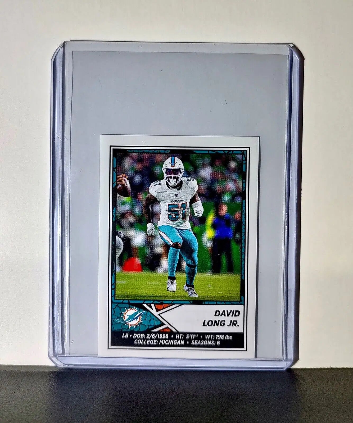 David Long Jr. 2024 Panini NFL Sticker #66 Miami Dolphins - Football Card Single
