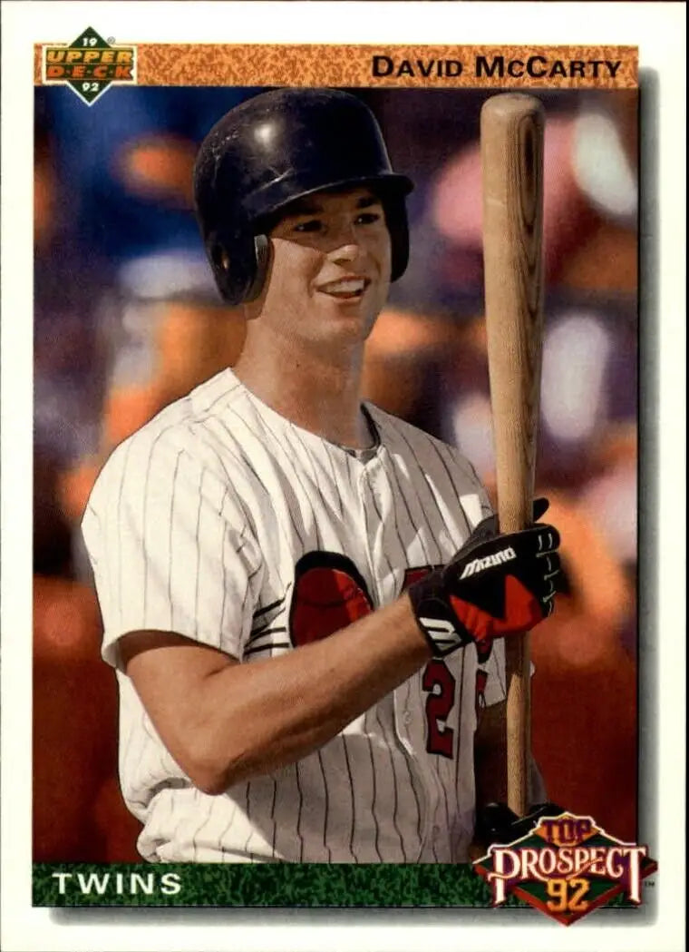 David McCarty 1992 Upper Deck MLB #75 Rookie Baseball Card Minnesota Twins - Baseball Card Single