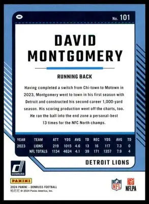 David Montgomery 2024 Donruss #101 Detroit Lions - Football Card Single
