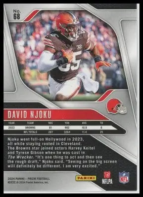 David Njoku 2024 Panini Prizm #68 Cleveland Browns