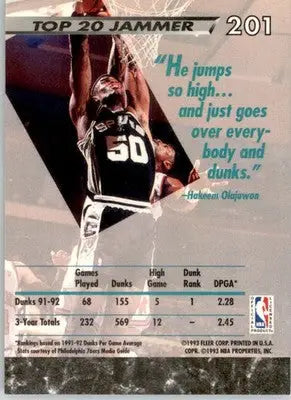 David Robinson - 1992-93 Ultra - #201 - Basketball - Basketball Card Single