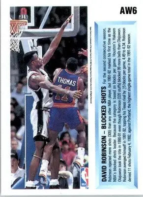 David Robinson - 1992-93 Upper Deck - #AW6 - Award Winner Holograms Basketball - Basketball Card Single