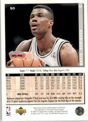 David Robinson - 1994-95 Collector’s Choice - #50 - Basketball - Basketball Card Single