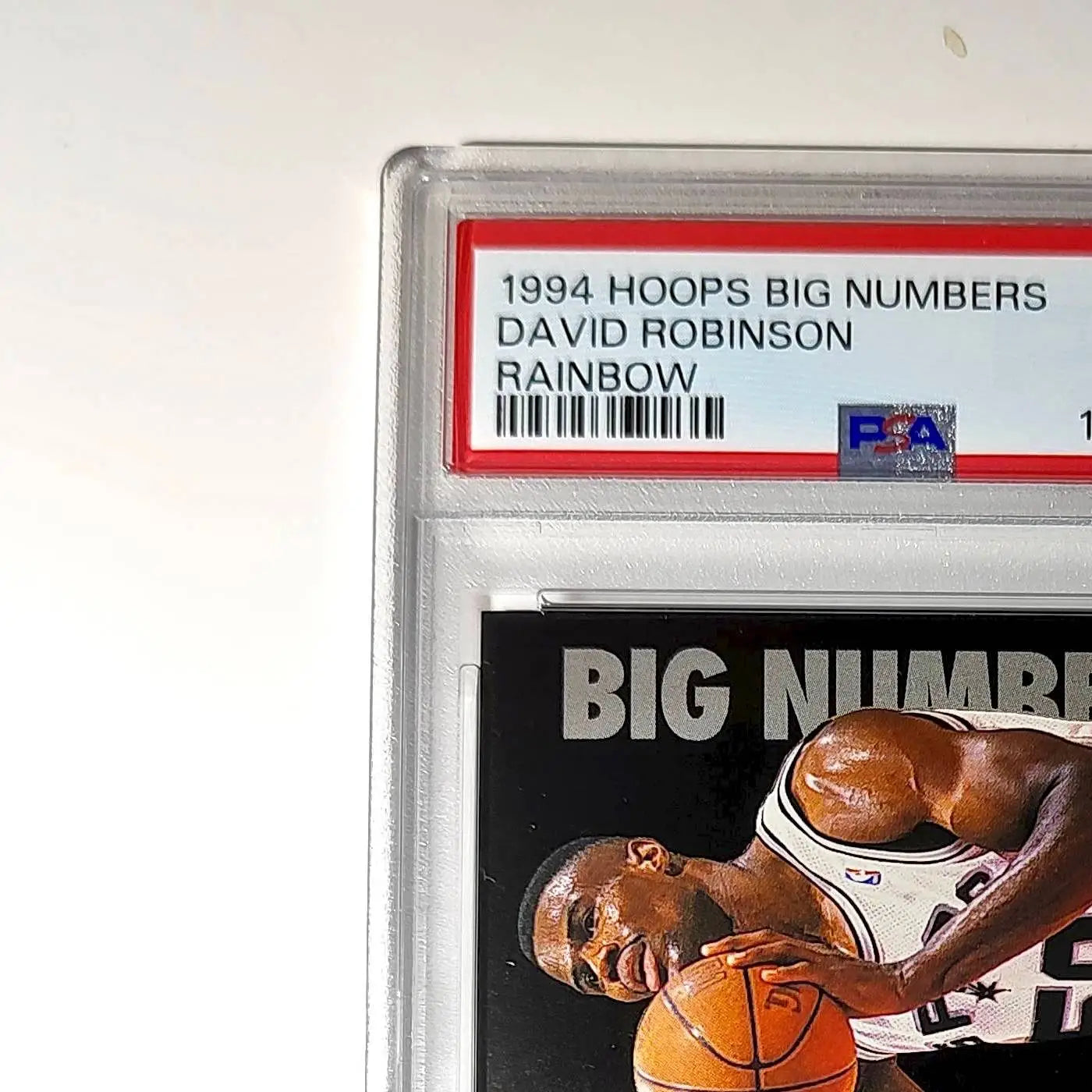 David Robinson 1994 NBA Hoops Big Numbers #BN1 Rainbow PSA 9 Mint