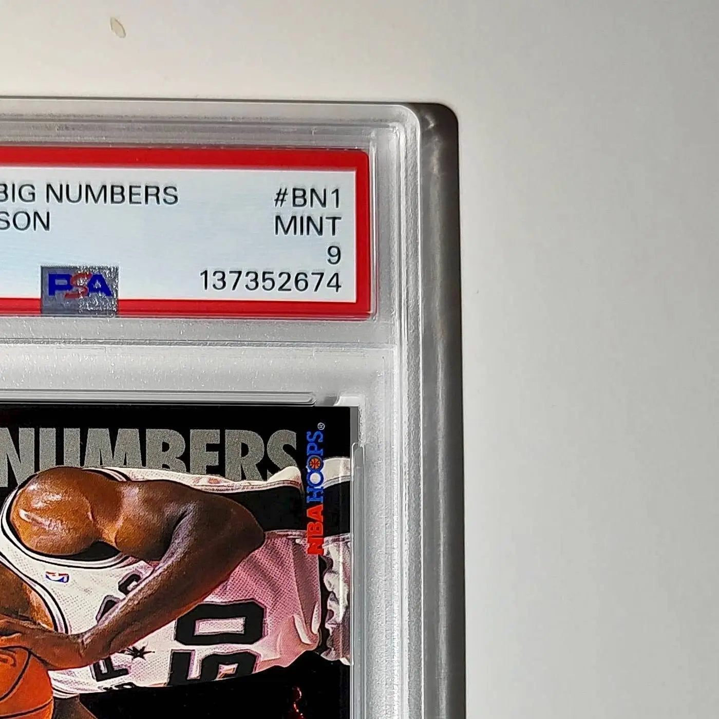 David Robinson 1994 NBA Hoops Big Numbers #BN1 Rainbow PSA 9 Mint