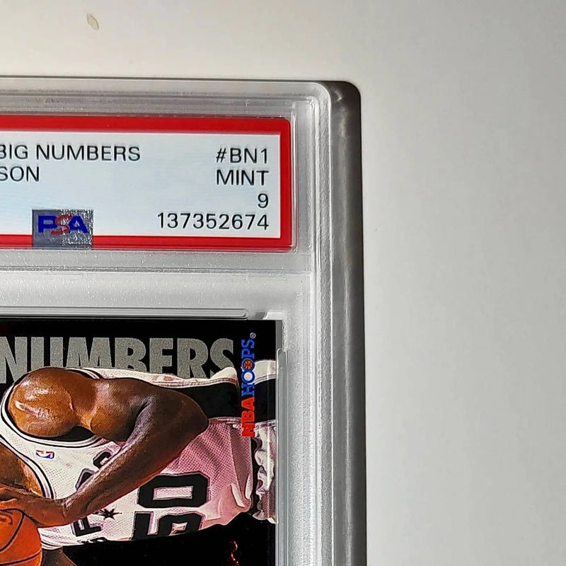 David Robinson 1994 NBA Hoops Big Numbers #BN1 Rainbow PSA 9 Mint