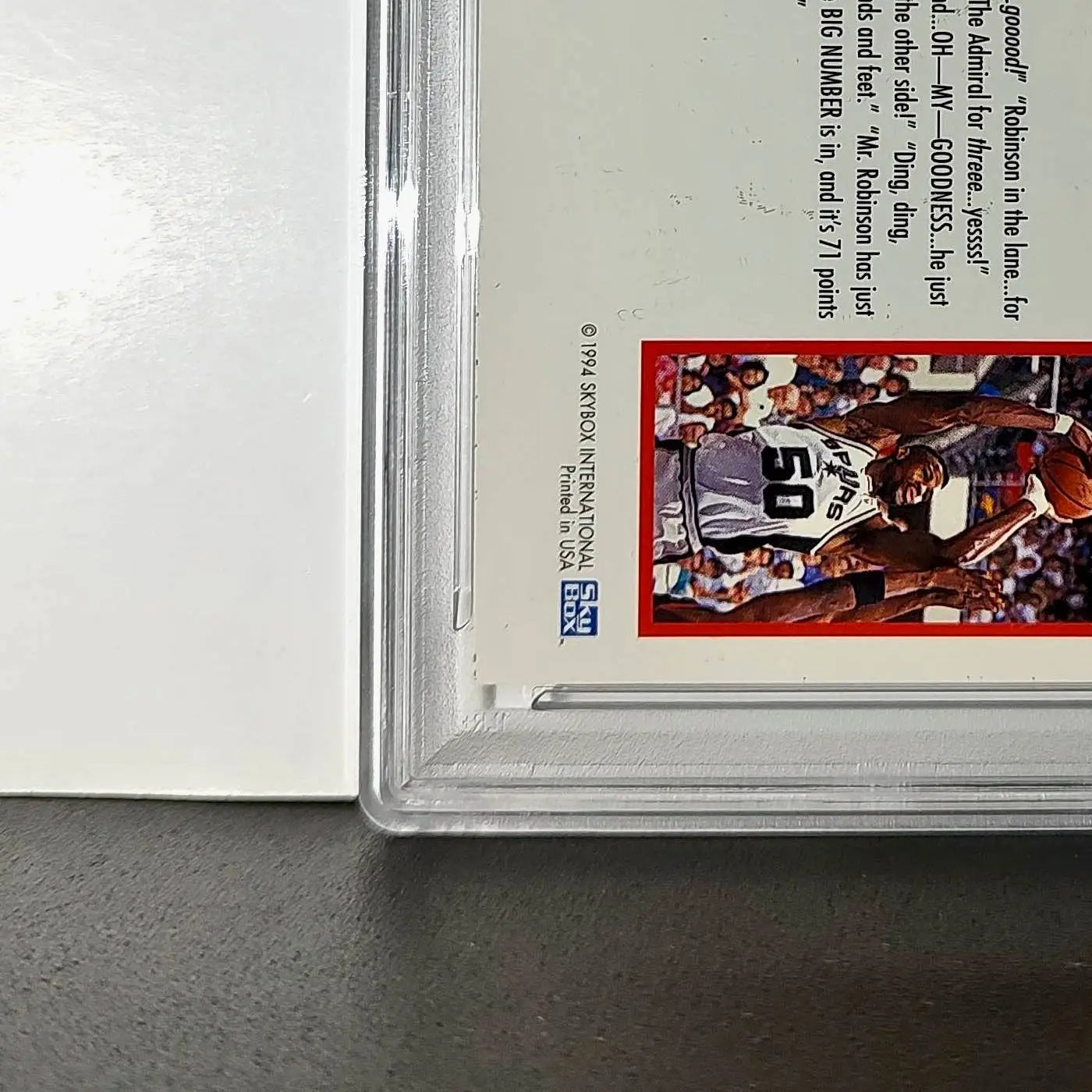 David Robinson 1994 NBA Hoops Big Numbers #BN1 Rainbow PSA 9 Mint