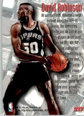 David Robinson - 1995-96 Metal - #217 - Nuts & Bolts Basketball - Basketball Card Single