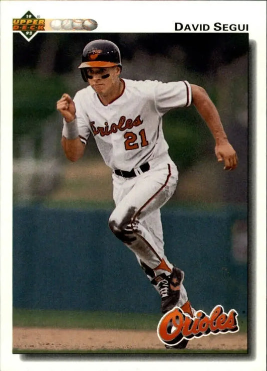 David Segui 1992 Upper Deck MLB #316 Baseball Card Baltimore Orioles - Baseball Card Single