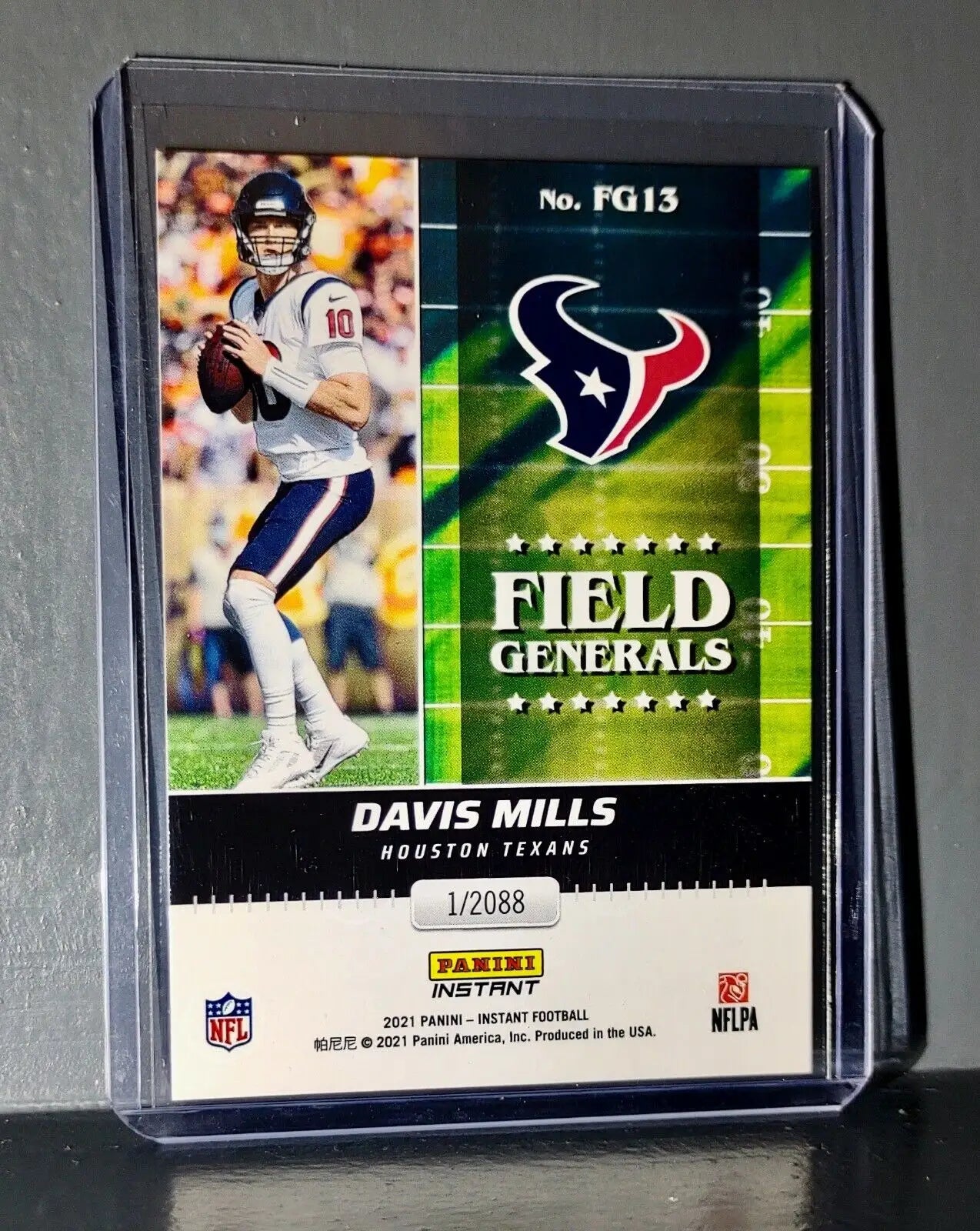 Davis Mills 2021 Panini NFL Instant Field Generals #13 Rookie Card 1 of 2088 - Football Card Single