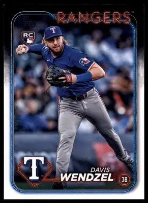 Davis Wendzel Rookie 2024 Topps Update #US248 Texas Rangers - Baseball Card Single