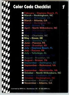 Daytona - 1992 Food Lion Richard Petty - #1 - Racing - Racing Card Single