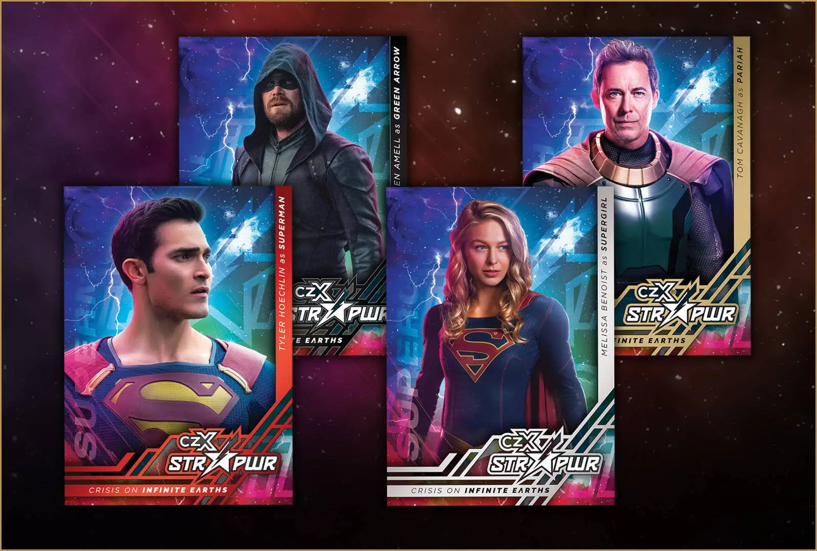 Trading cards from DC Comics Crisis on Infinite Earths in CZX Super Premium box