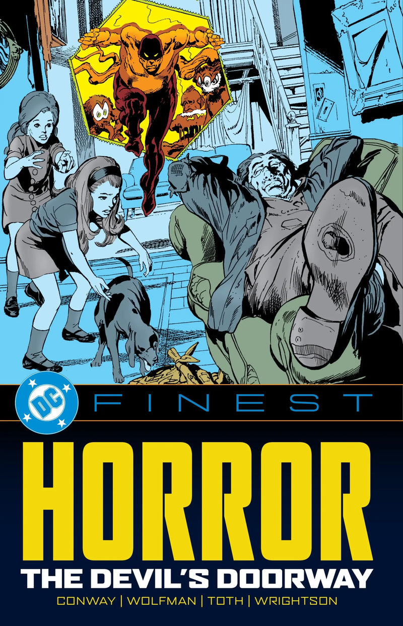 Comic book cover for DC Finest Horror featuring devil’s doorway and phantom stranger