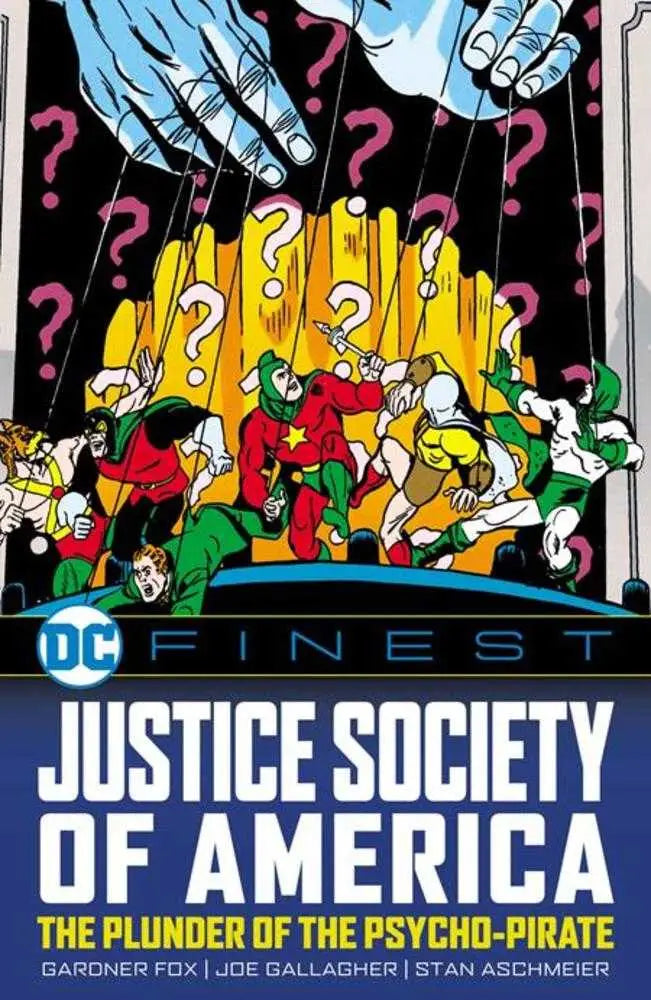Comic book cover of Justice Society Golden Age story in DC Finest Justice Society of America TP