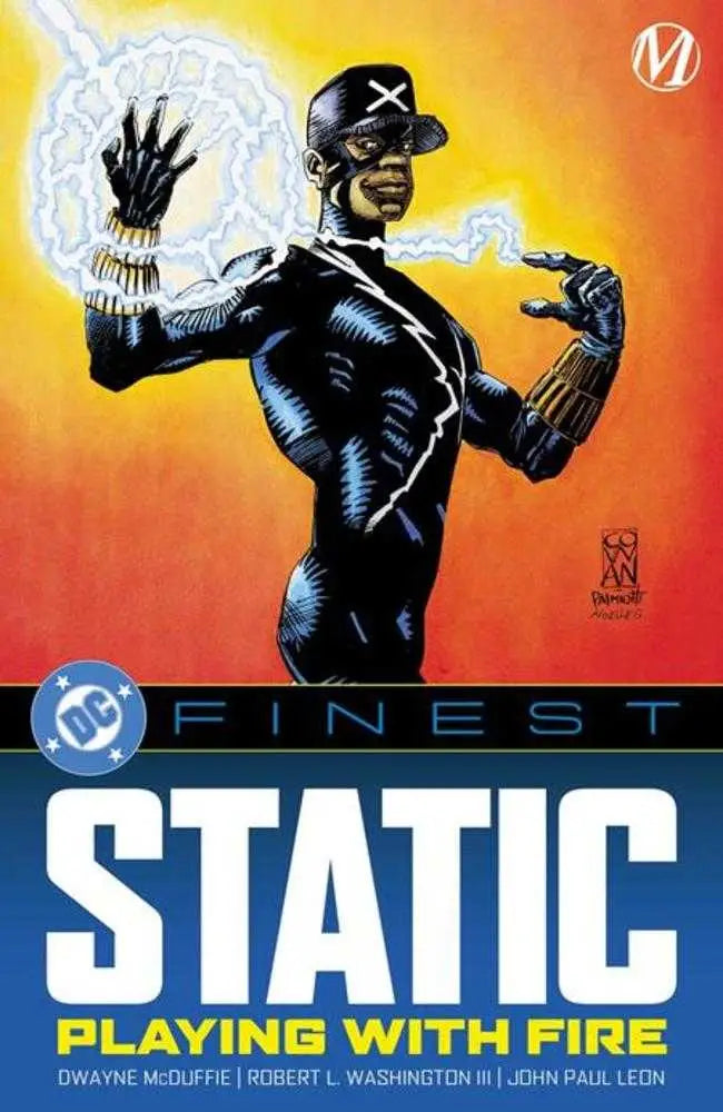 Comic book featuring Virgil Hawkins as Static in Playing With Fire from DC Finest Static Playing TPB