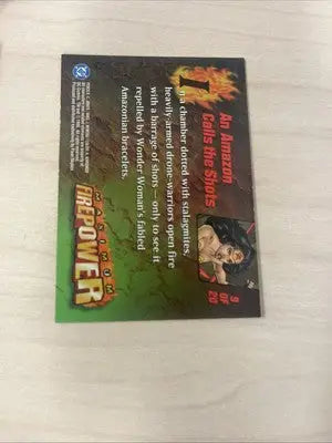 Wonder Woman trading card from DC Insert Card Firepower Maximum Firepower collection