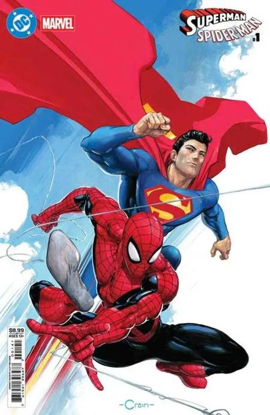DC Marvel Superman Spider-Man #1 (One Shot) Cover D Clayton Crain Card Stock Variant - Comic Book